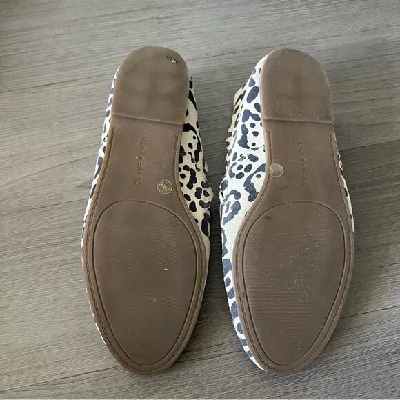 Lucky Brand Cloeey Leopard Suede Slide Mule Slip On 10M - Picture 7 of 13